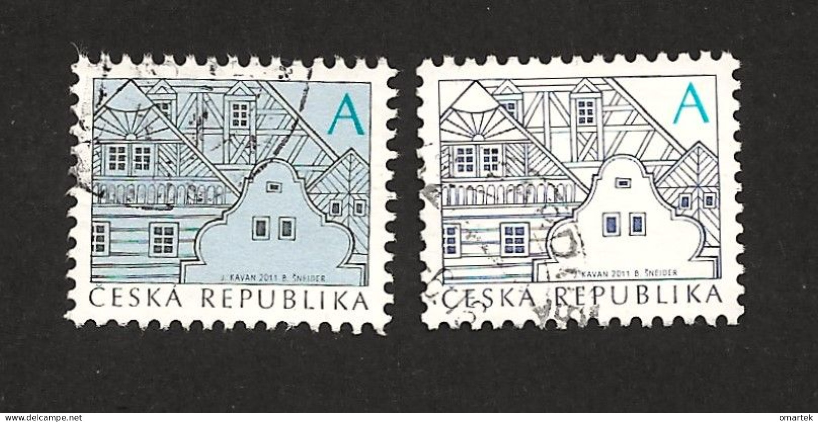 Czech Republic 2012 ⊙ Mi 673, 752 Sc 3491 Folk Architecture A. Volksarchitektur. Tschechische Republik C7 - Used Stamps