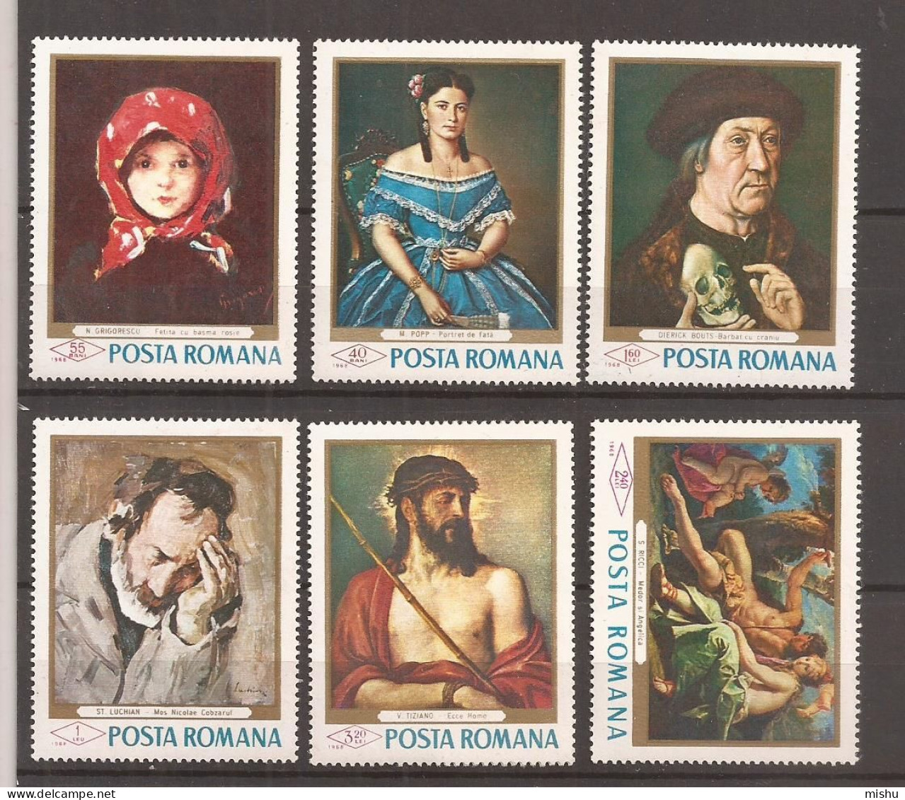 Romania - 1968 - REPRODUCERI I DE ARTA SERIE, Serie Nestampilata - Unused Stamps