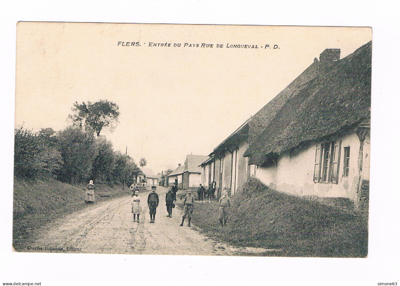 D 61  - Cpa -  FLERS - ENTREE DU PAYS - RUE DE LONGUEVAL - Flers