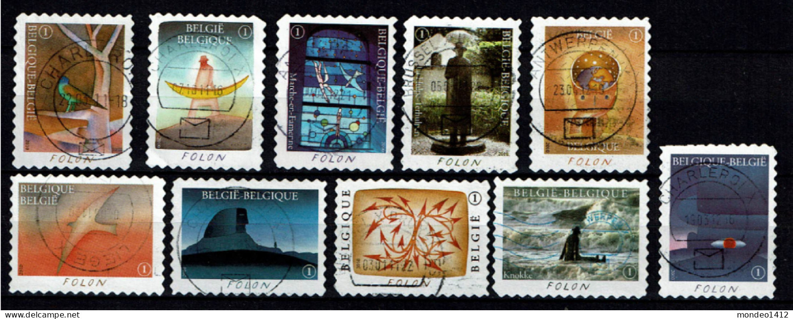 België OBP 4069/4078 - Zegels Uit Boekje B115 - De Magie Van Folon - Used Stamps