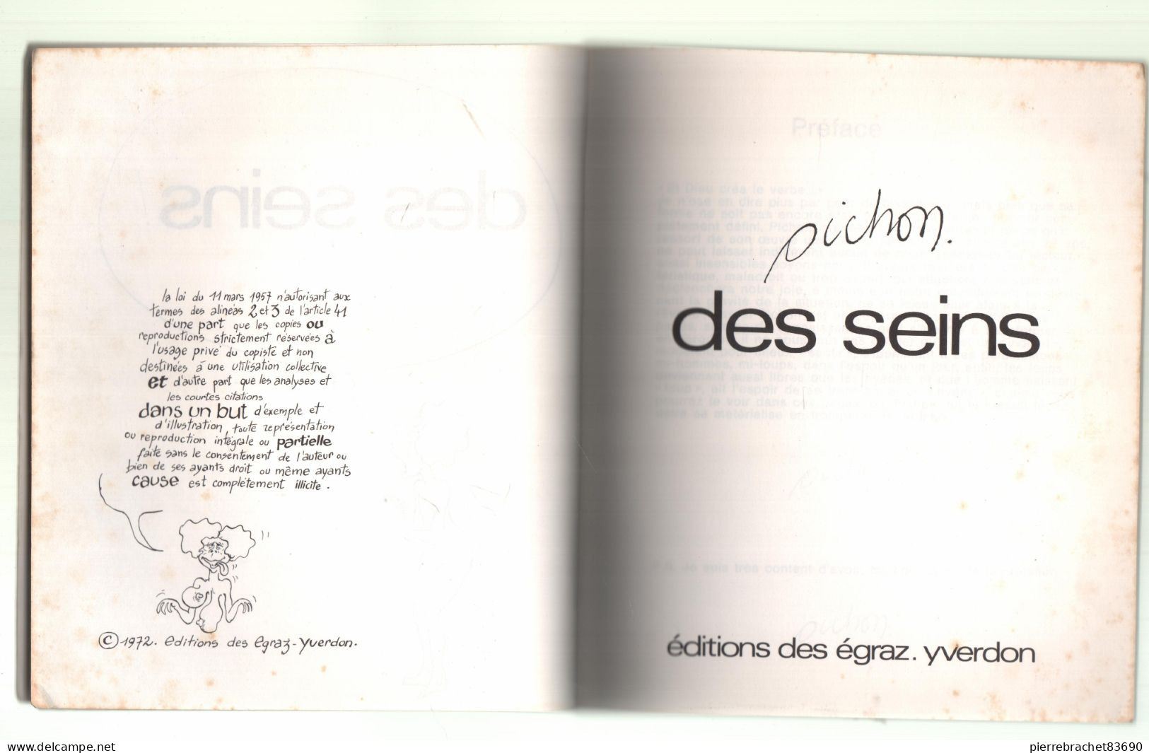 Pichon. Des Seins. 1972 - Sonstige & Ohne Zuordnung