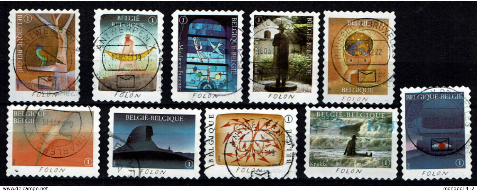 België OBP 4069/4078 - Zegels Uit Boekje B115 - De Magie Van Folon - Used Stamps
