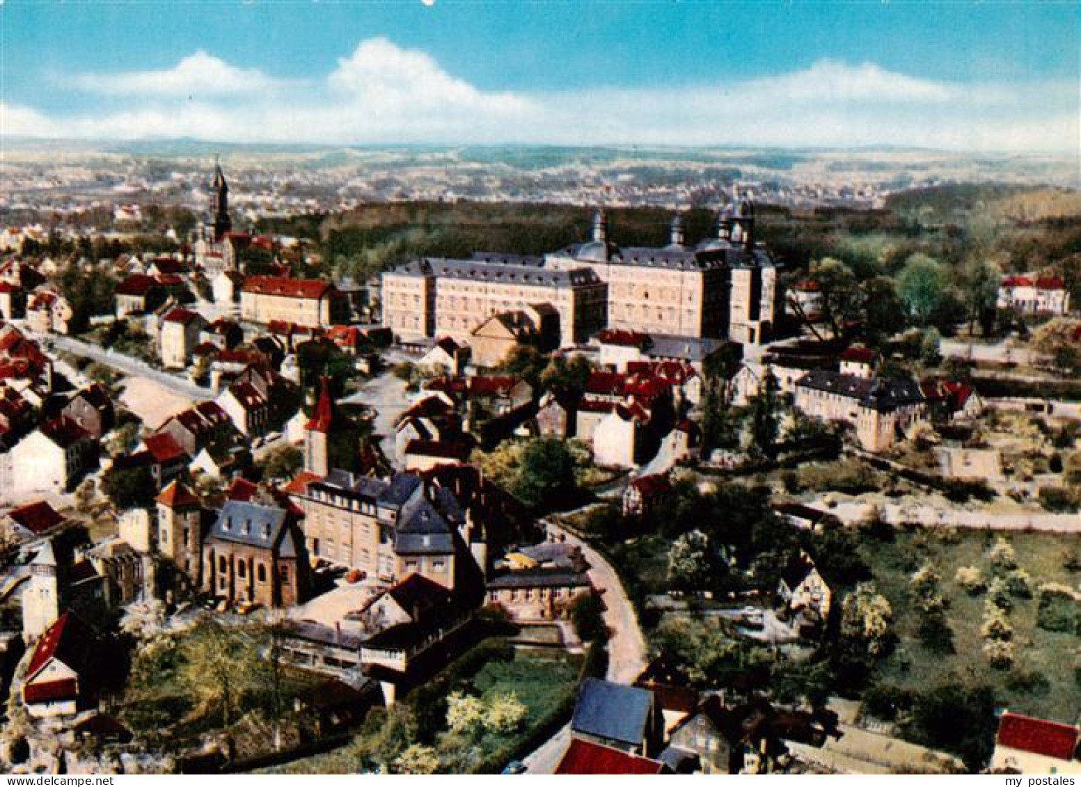 73885082 Bensberg Bergisch-Gladbach Fliegeraufnahme Mit Schloss Und Kirche  - Bergisch Gladbach