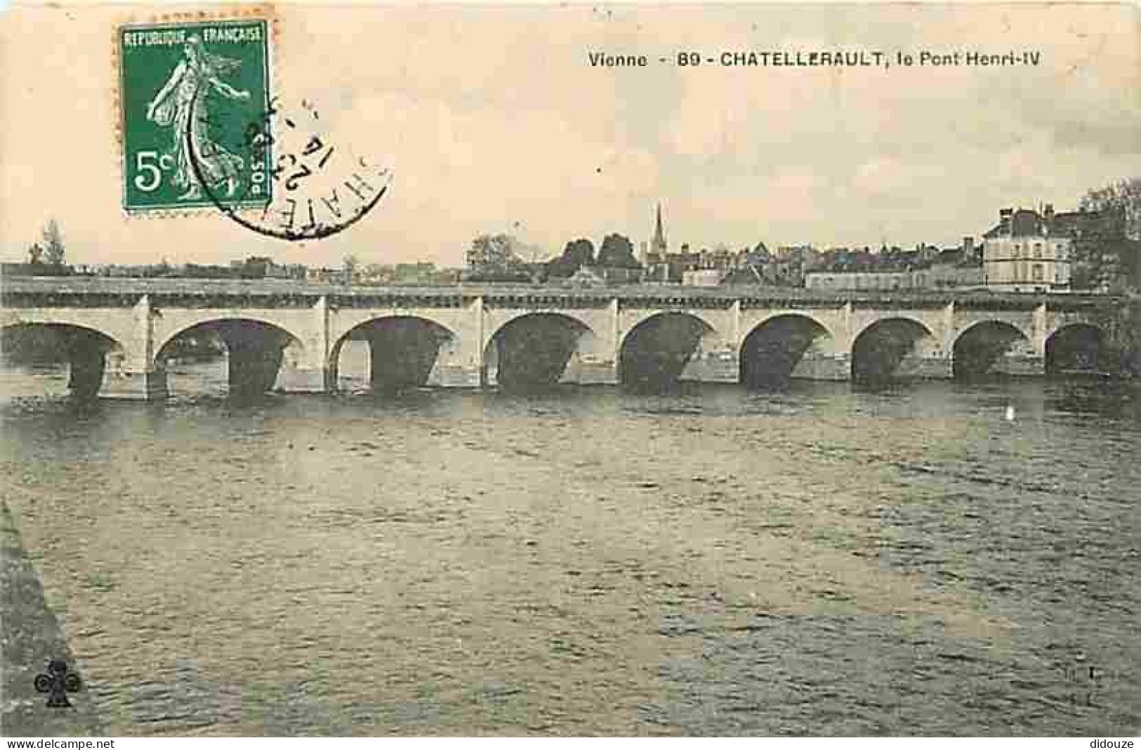 86 - Chatellerault - Le Pont Henri LV - Oblitération Ronde De 1908 - CPA - Voir Scans Recto-Verso - Chatellerault
