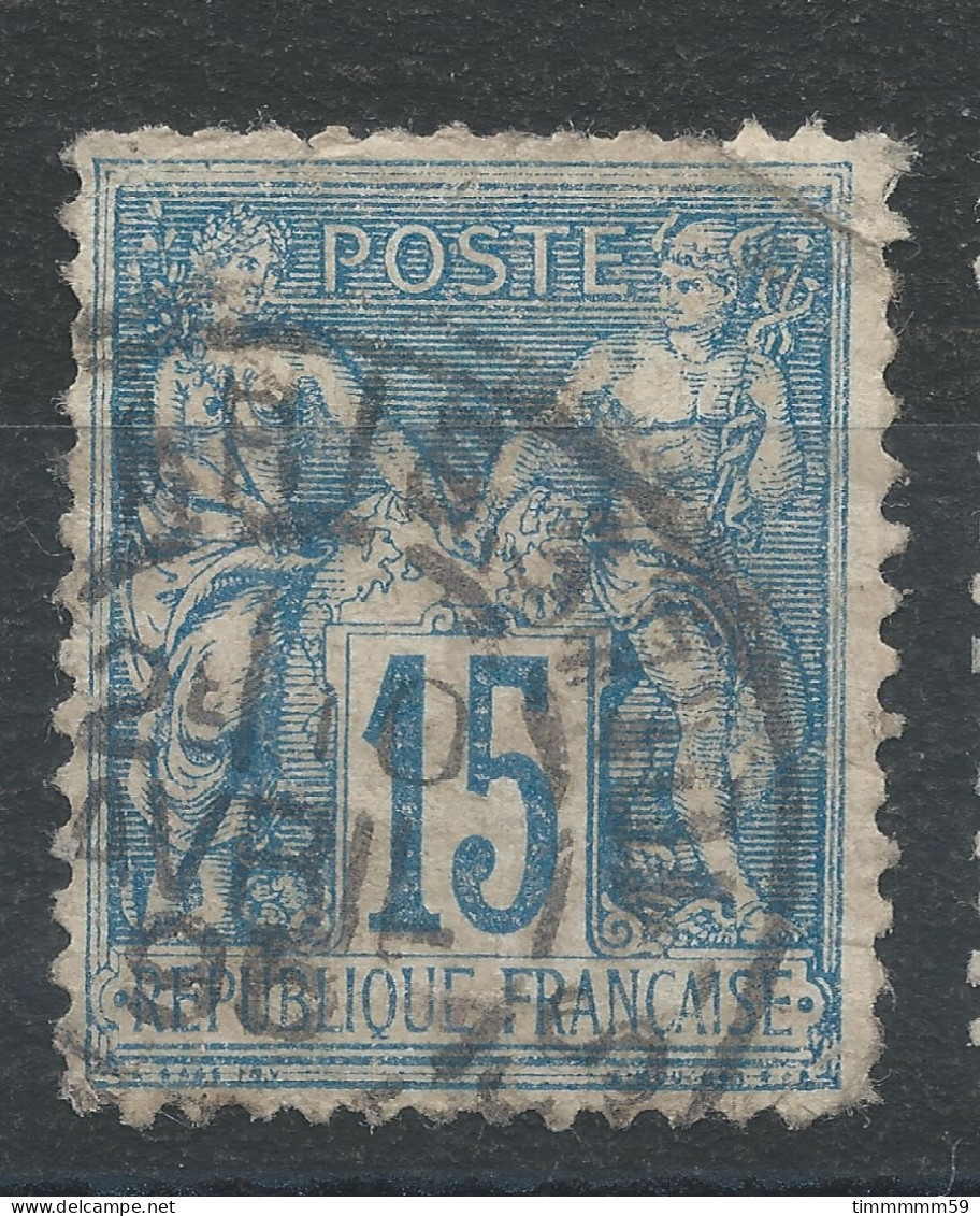 Lot N°82800   N°90, Oblitéré Cachet à Date De PARIS 37 "Bd MALESHERBES . 101" - 1876-1898 Sage (Tipo II)