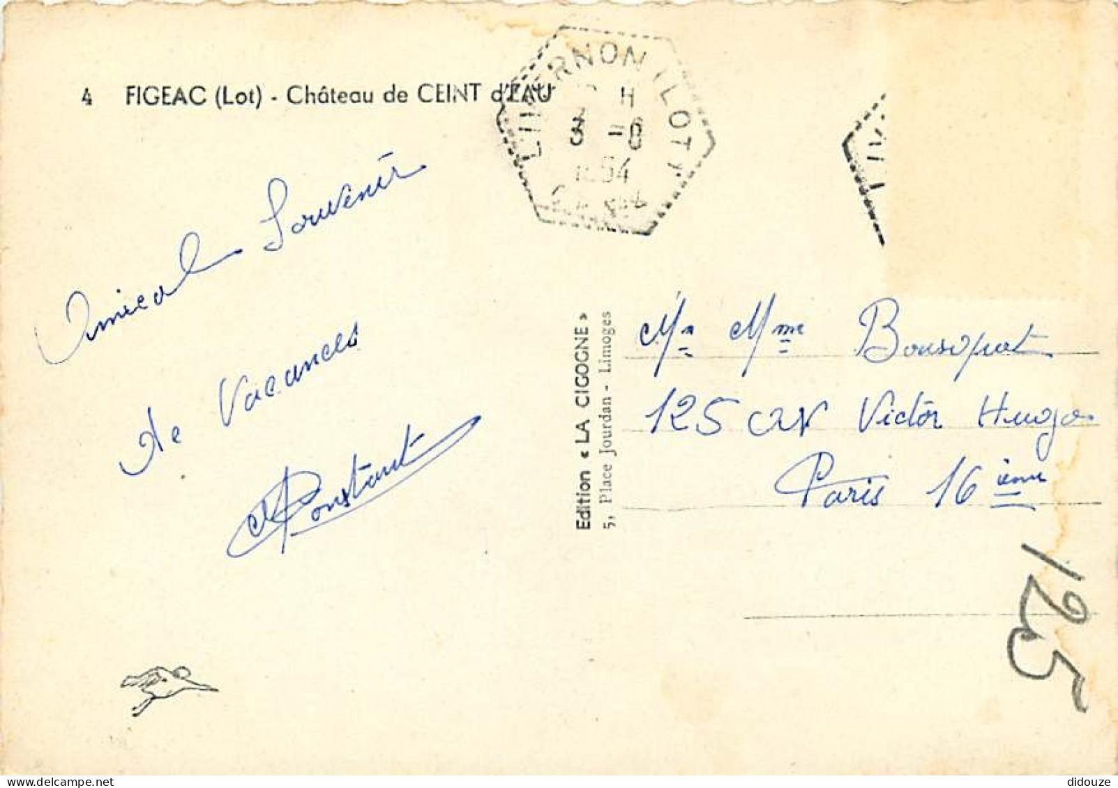 46 - Figeac - Château De Ceint D'Eau - Carte Dentelée - CPSM Grand Format - Voir Scans Recto-Verso - Figeac