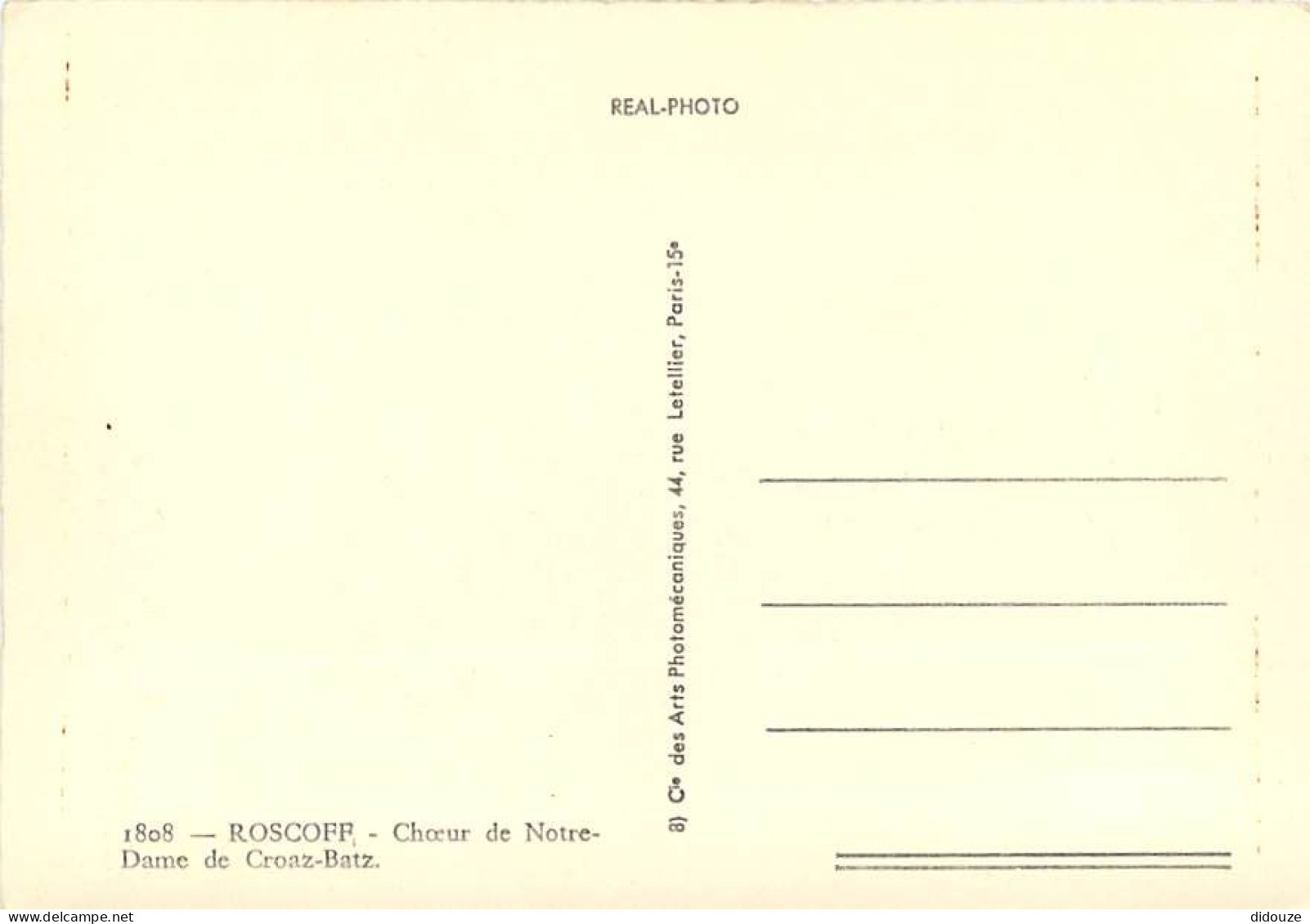 29 - Roscoff - Chœur De Notre Dame De Croaz-Batz - Mention Photographie Véritable - CPSM Grand Format - Carte Neuve - Vo - Roscoff