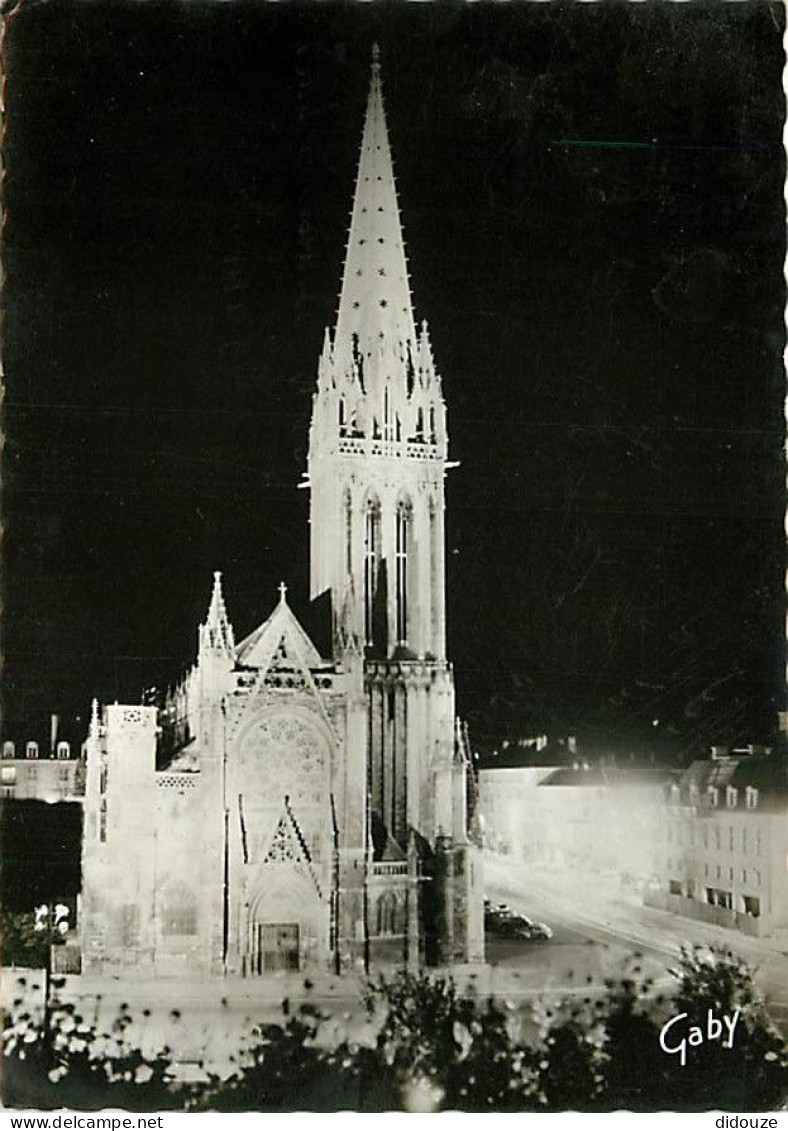 14 - Caen - Eglise Saint Pierre - Vue De Nuit - CPSM Grand Format - Voir Scans Recto-Verso - Caen