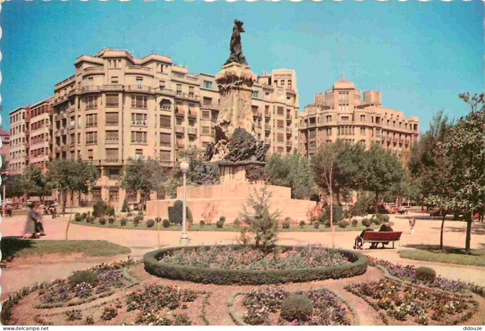 Espagne - Espana - Aragon - Zaragoza - Monumento A Los Sitios - Monument Aux Sièges - Carte Dentelée - CPSM Grand Format - Zaragoza