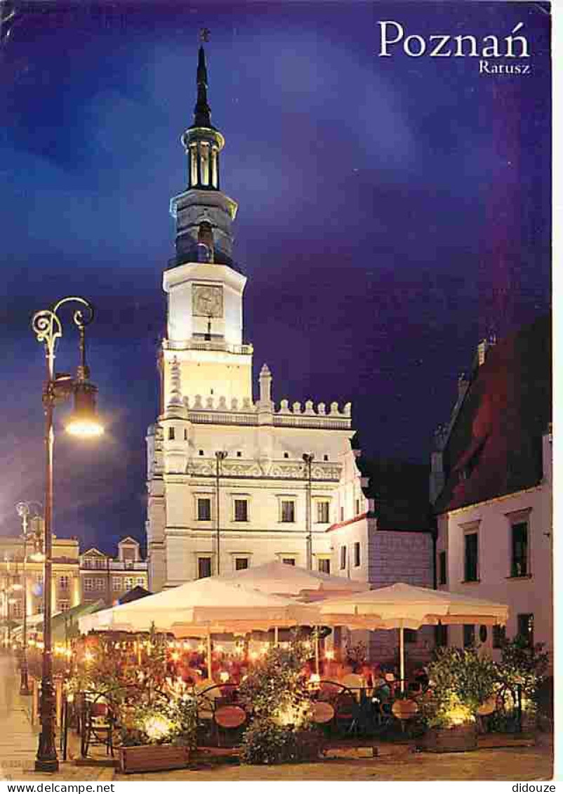 Pologne - Poznan - Stary Rynek I Renesansowy Ratusz Z - Vue De Nuit - Voir Timbre De Pologne - CPM - Voir Scans Recto-Ve - Poland