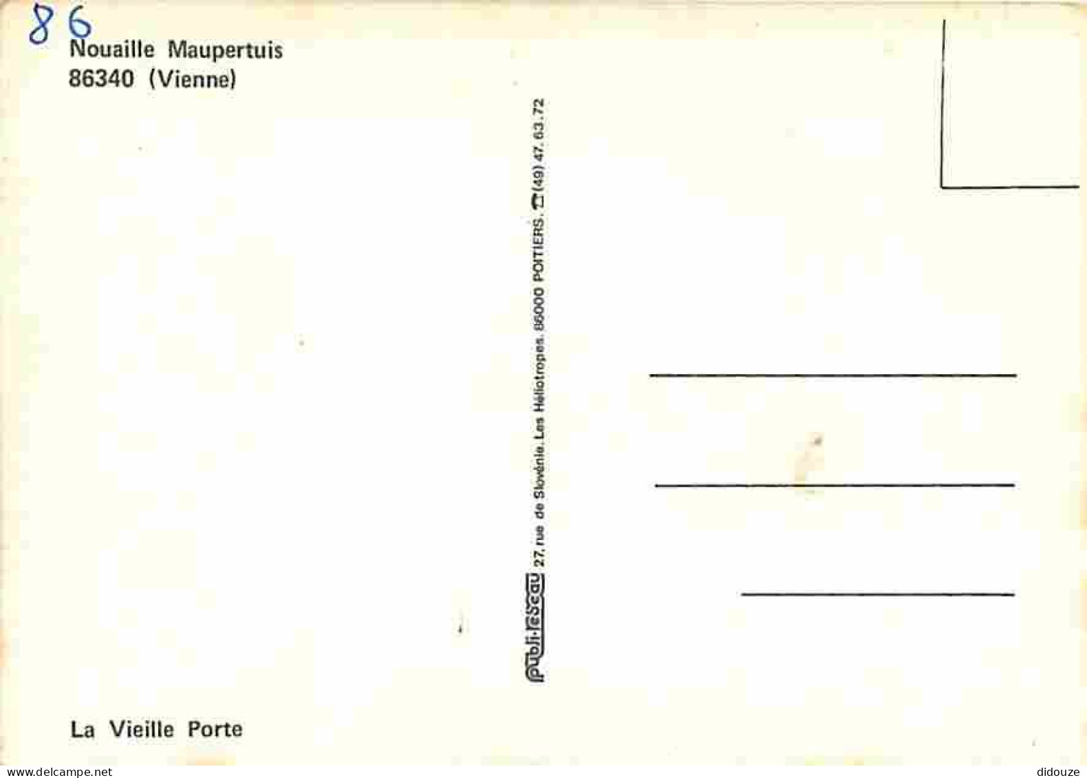 86 - Nouaillé - Maupertuis - La Vieille Porte - CPM - Voir Scans Recto-Verso - Andere & Zonder Classificatie