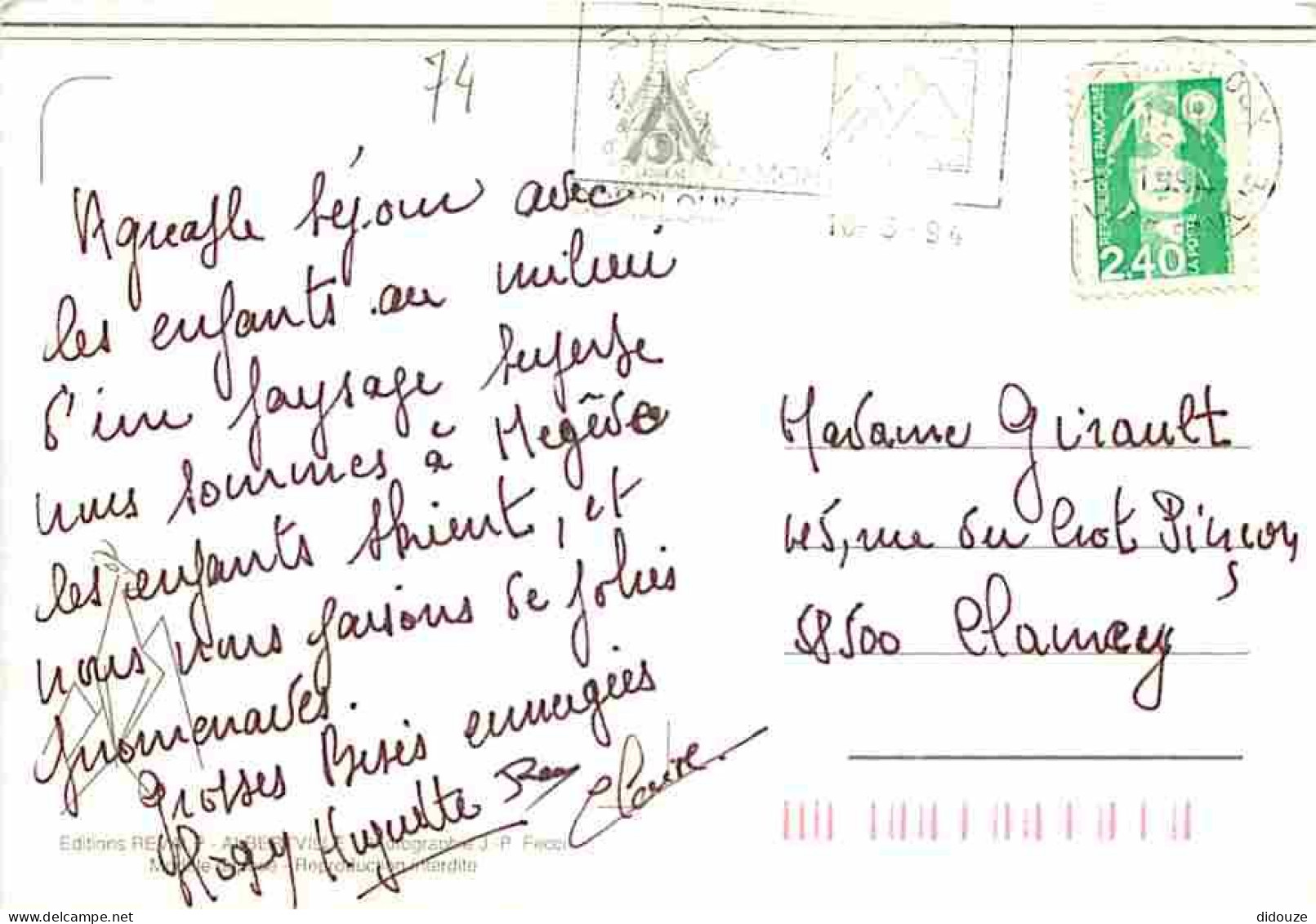 74 - Haute Savoie - Hiver - Neige - CPM - Voir Scans Recto-Verso - Other & Unclassified