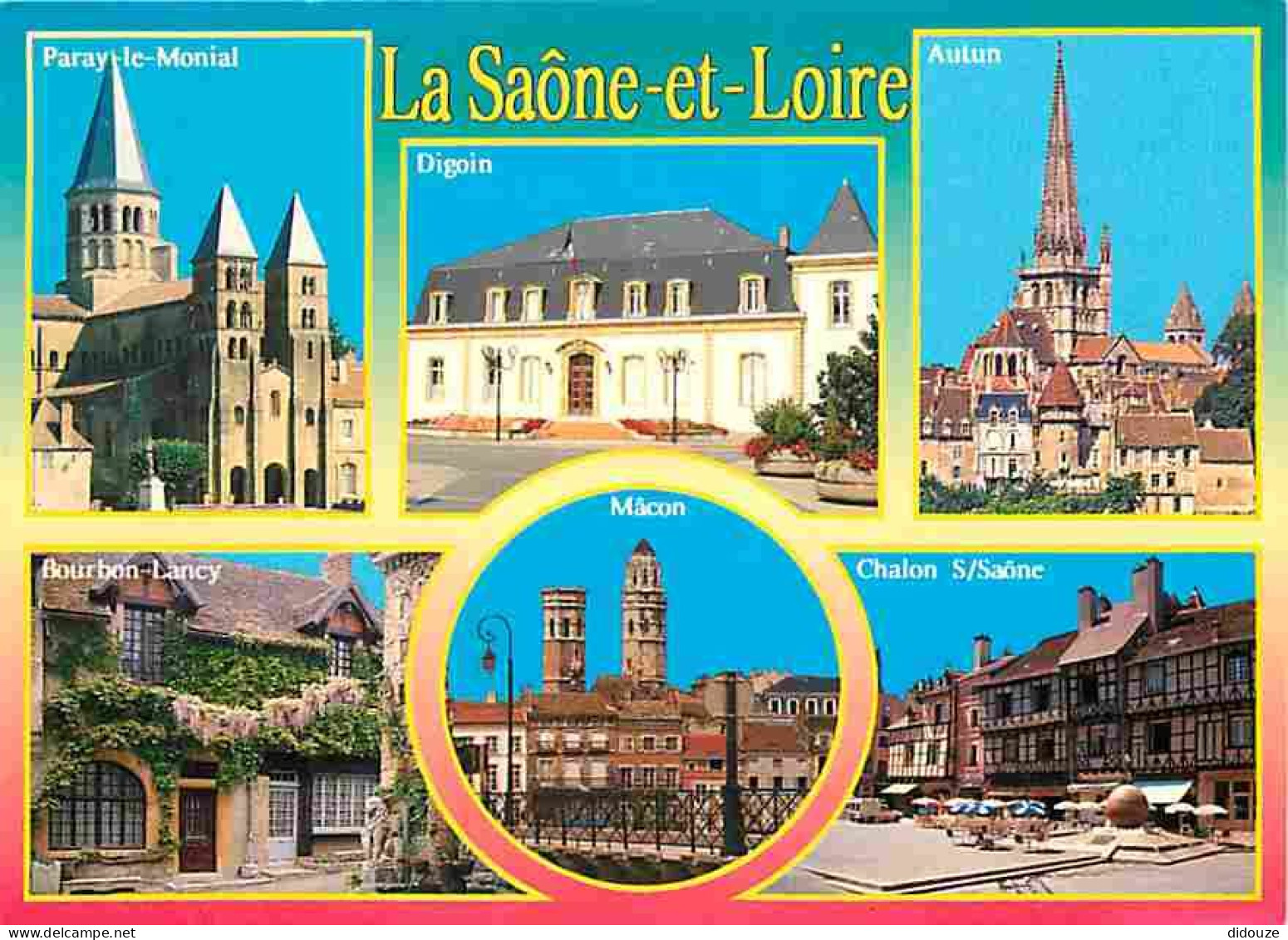 71 - Saone Et Loire - Multivues - Flamme Postale - CPM - Voir Scans Recto-Verso - Autres & Non Classés