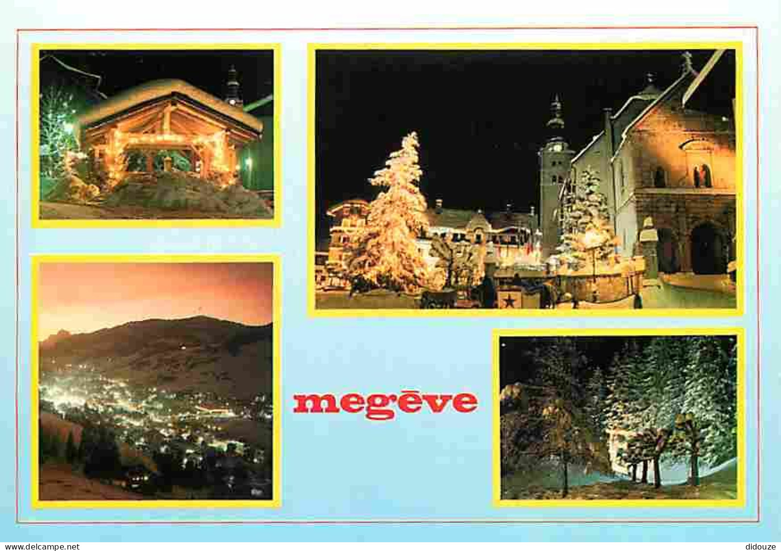 74 - Mégève - Vue De Nuit - Multivues - CPM - Voir Scans Recto-Verso - Megève