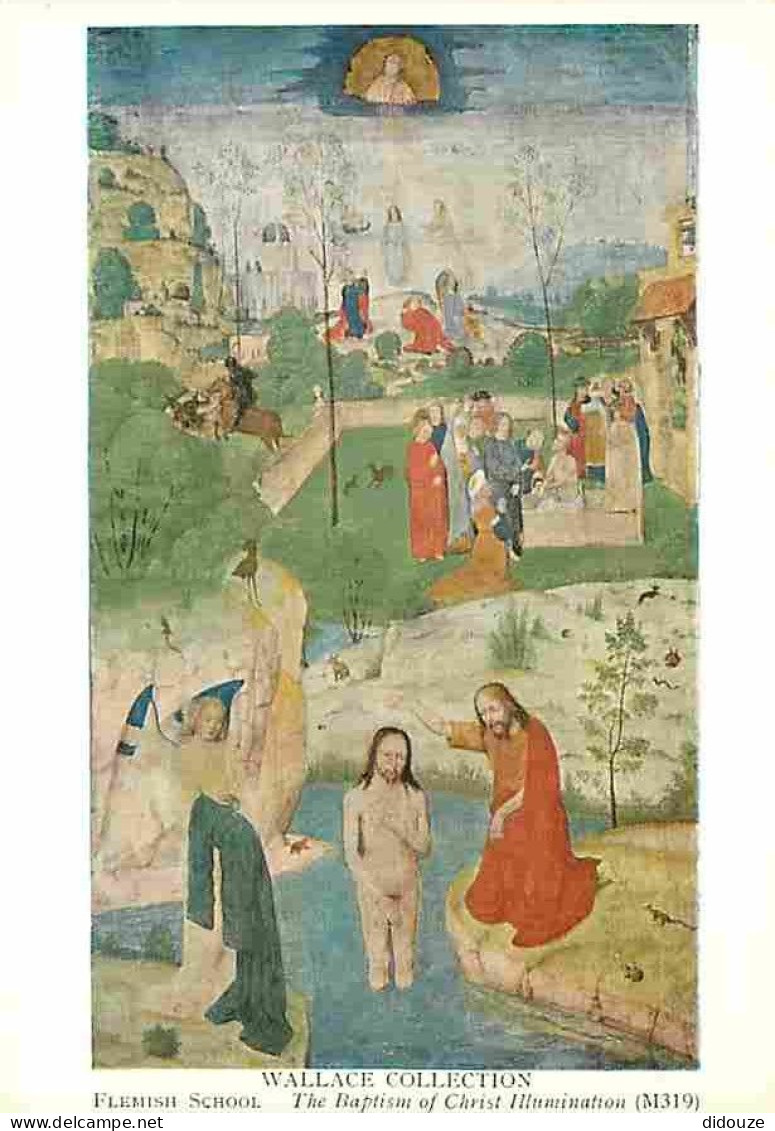 Art - Peinture Religieuse - Flemish School - The Baptism Of Christ Illumination - Wallace Collection - Carte Neuve - CPM - Schilderijen, Gebrandschilderd Glas En Beeldjes