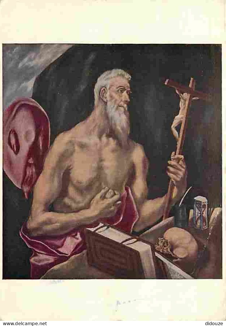 Art - Peinture Religieuse - El Greco - St Jerome In Penitence - CPM - Voir Scans Recto-Verso - Schilderijen, Gebrandschilderd Glas En Beeldjes