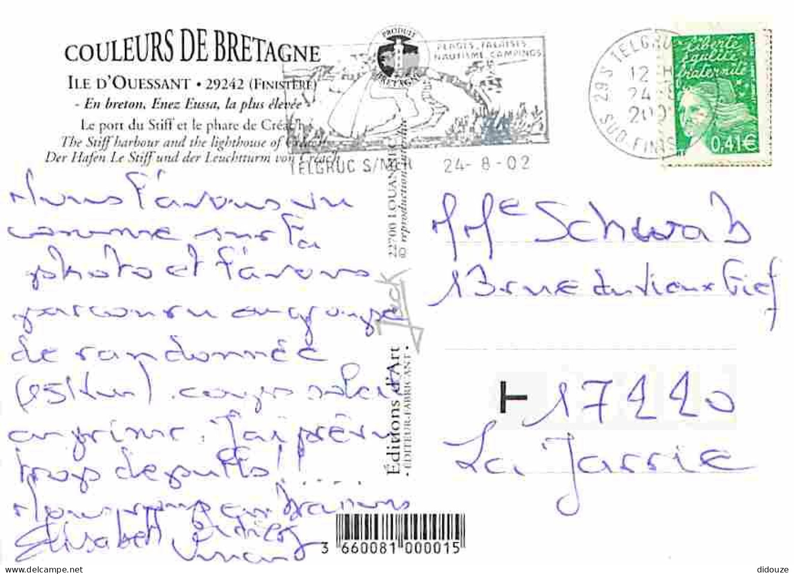 29 - Ile D'Ouessant - Multivues - Moutons - Bateaux - Flamme Postale - Voir Scans Recto Verso  - Ouessant