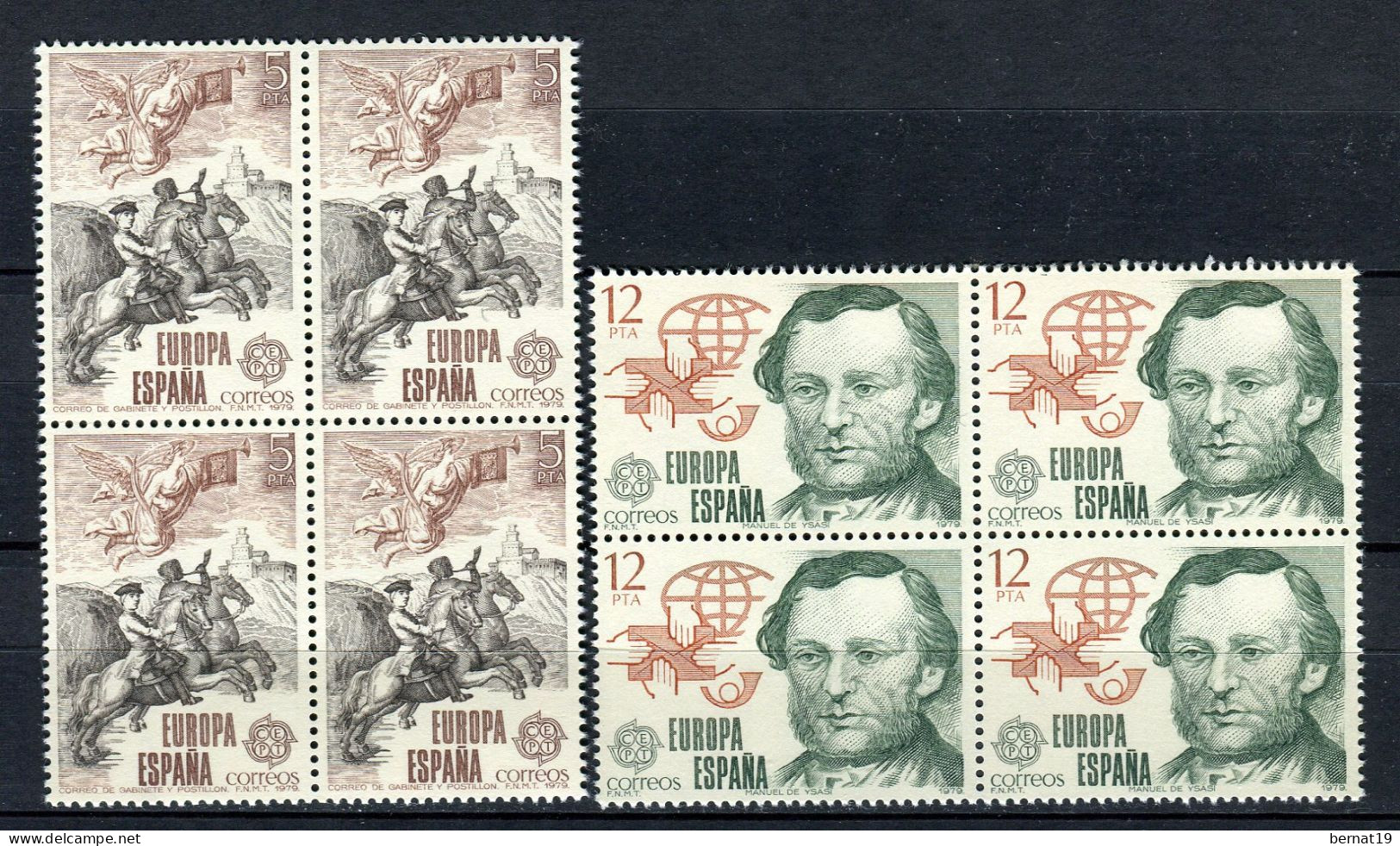 España 1979 completo x 4 (en bloques de 4) ** MNH.