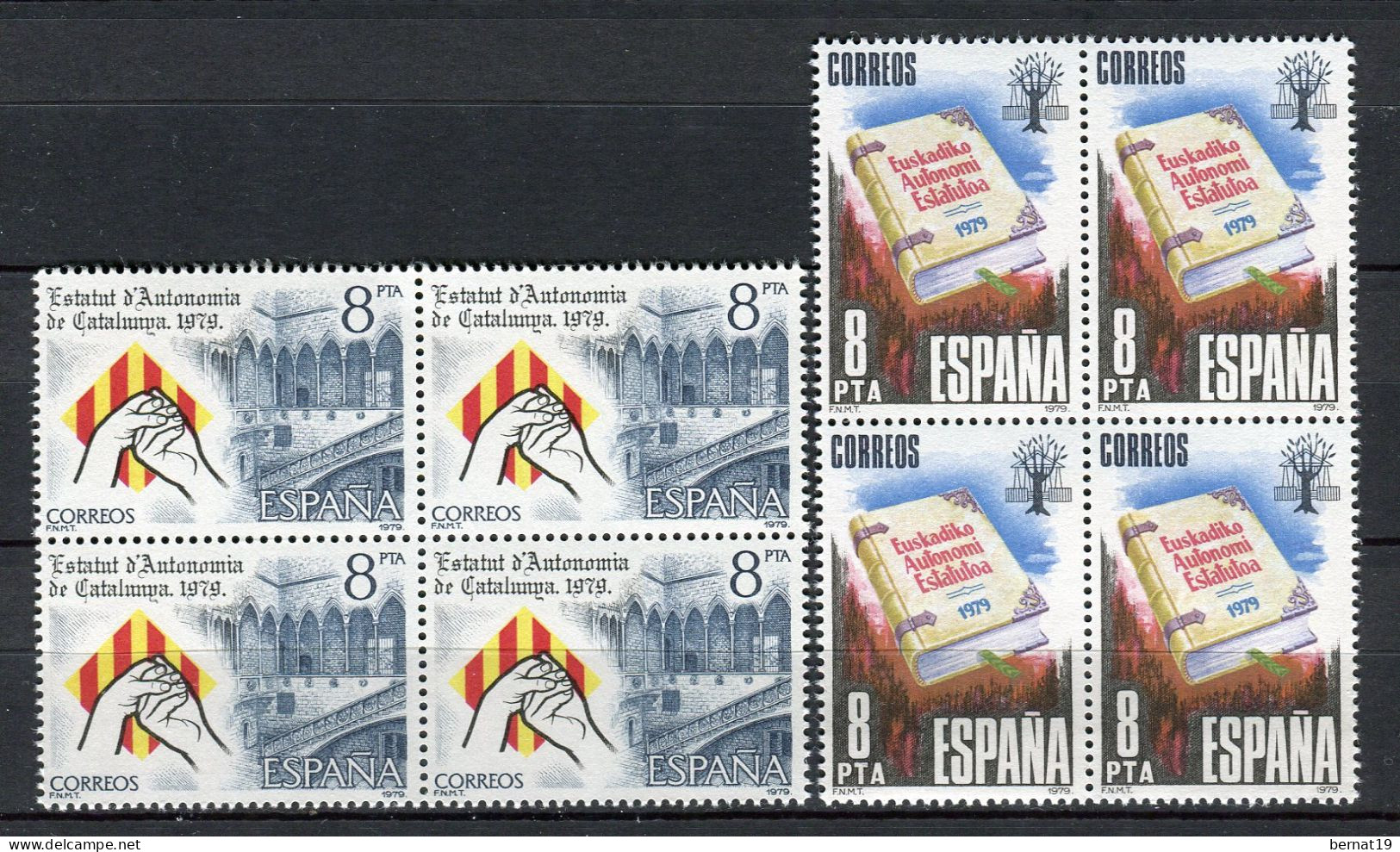 España 1979 completo x 4 (en bloques de 4) ** MNH.