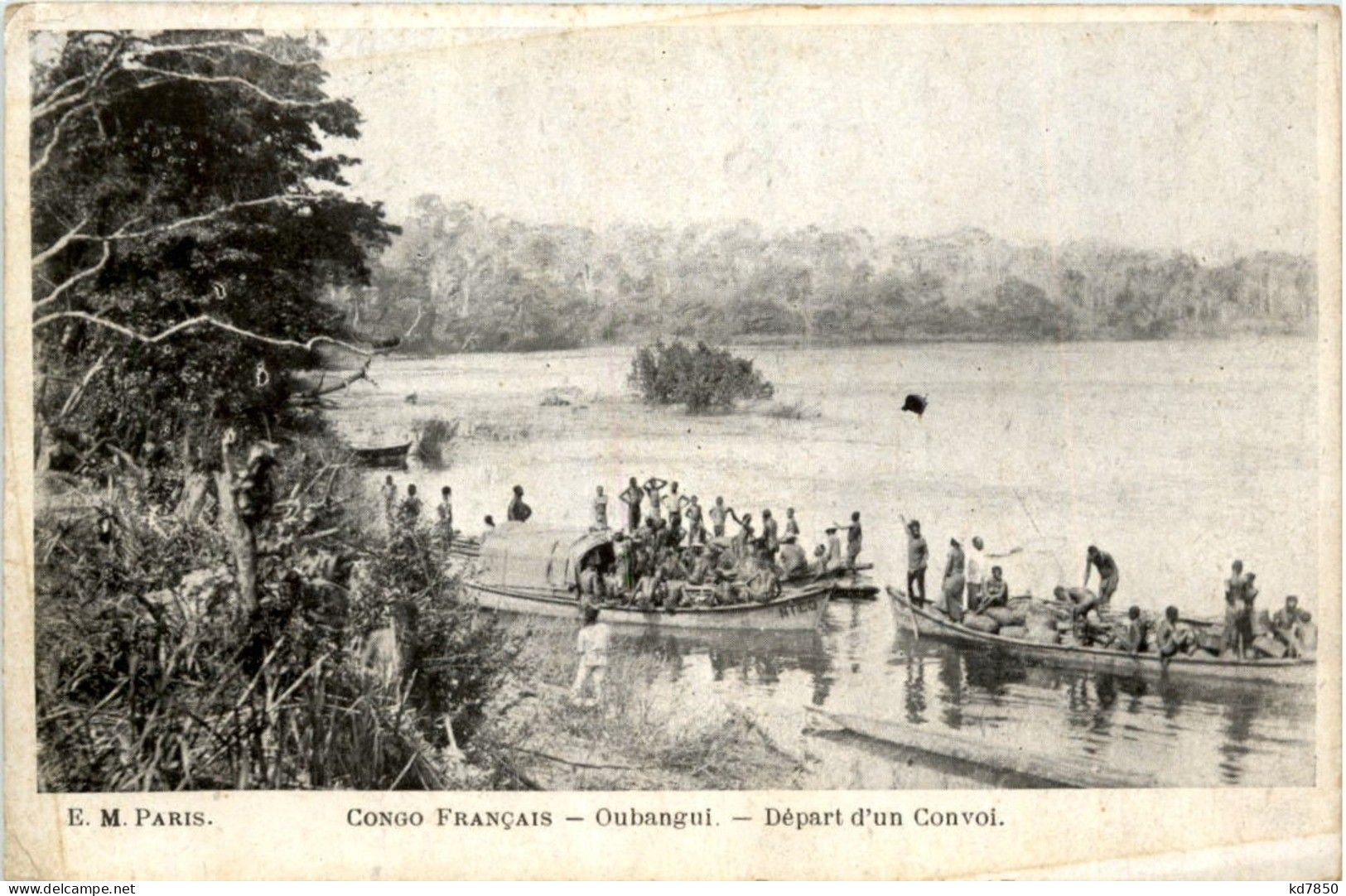 Oubangui - Depart D Un Convoi - Autres & Non Classés