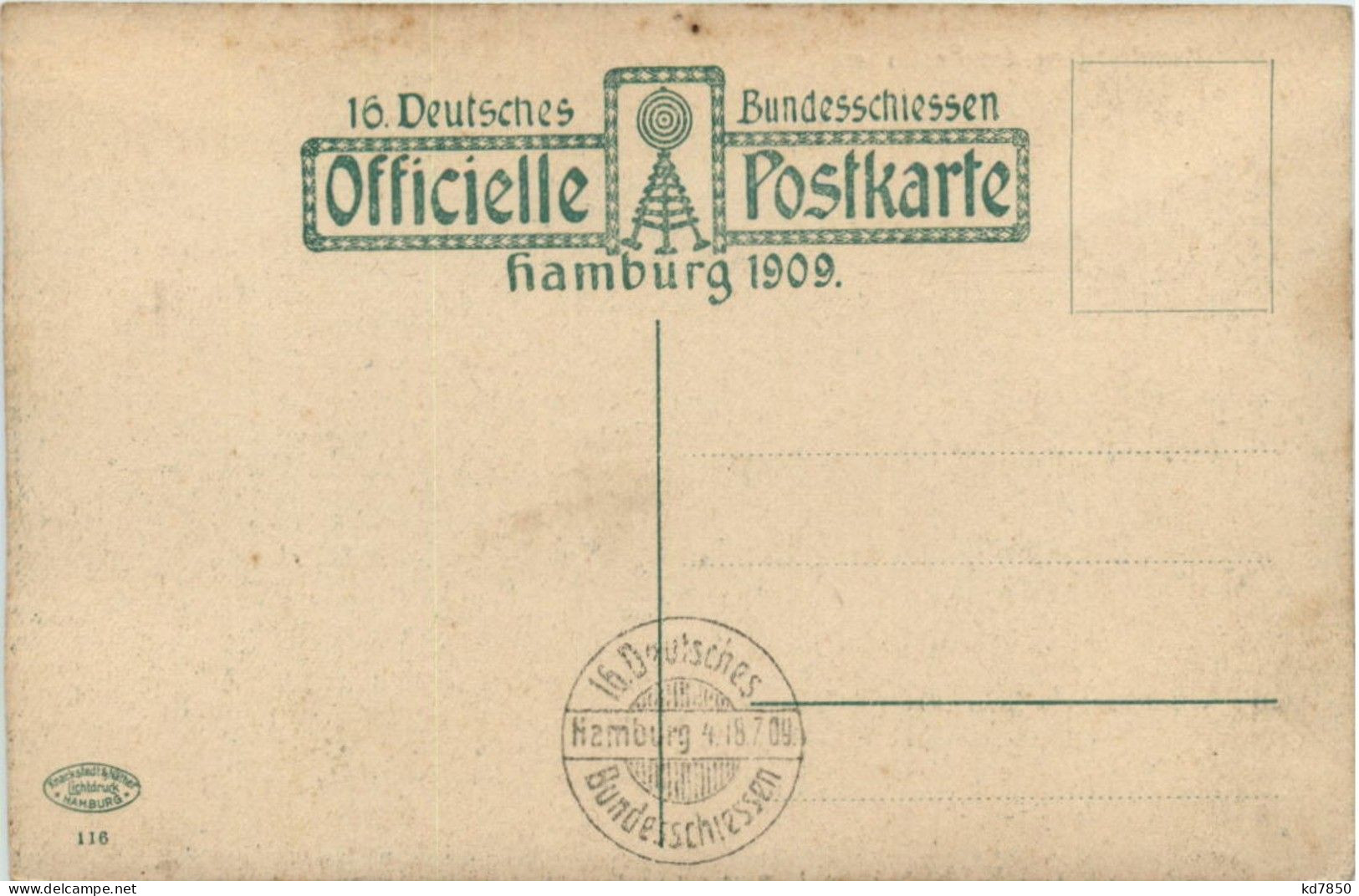 Hamburg - 16. Deutsches Bundesschiessen 1909 - Other & Unclassified