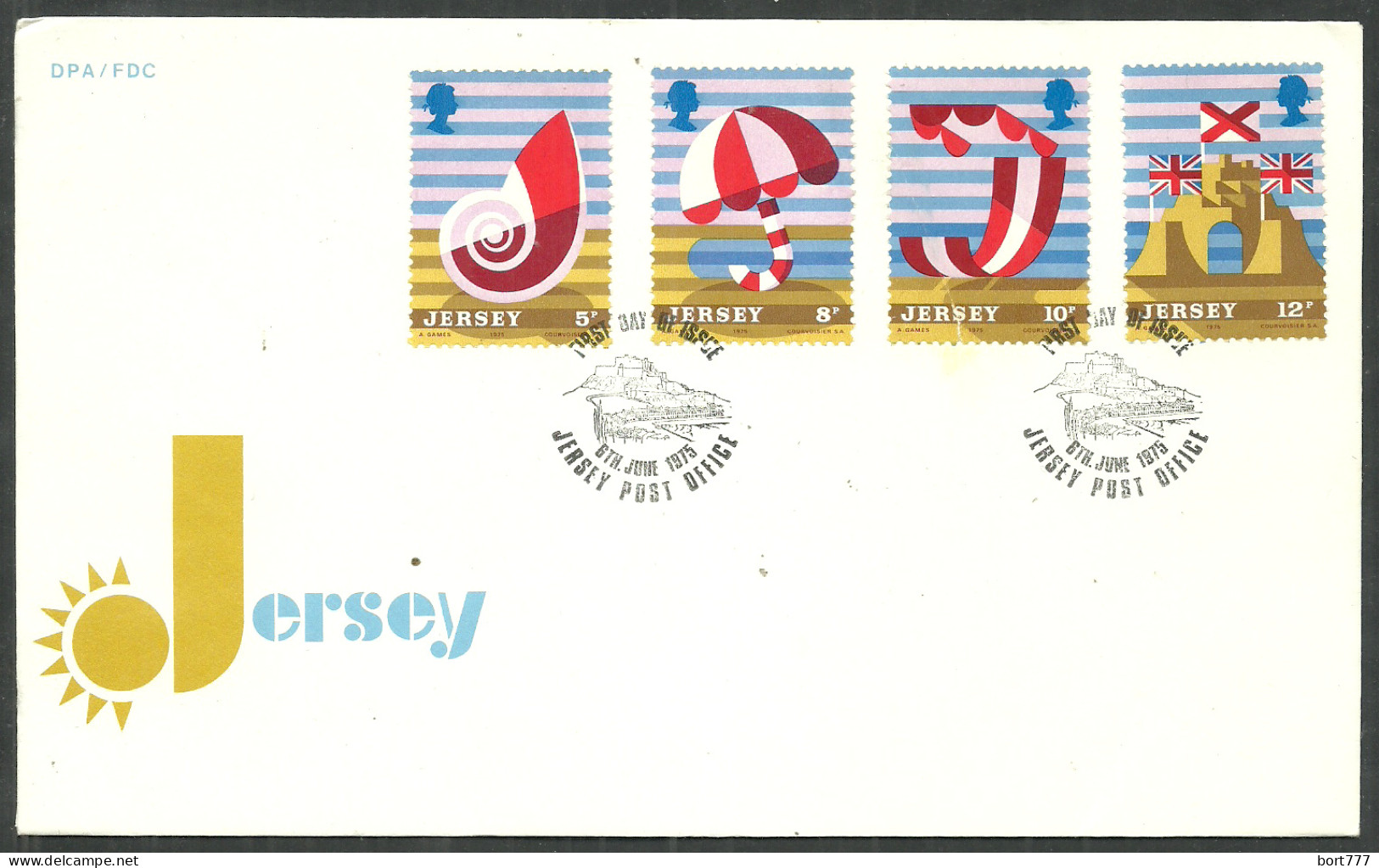 JERSEY 1975 FDC COVER  - Jersey