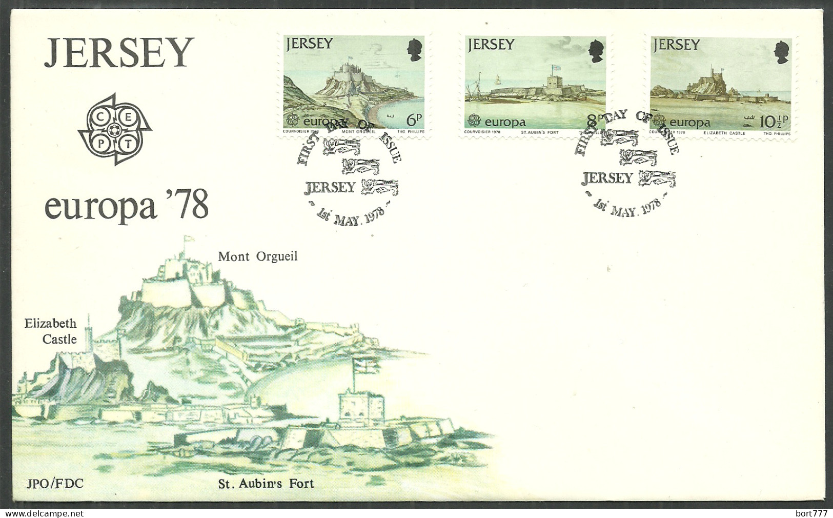 JERSEY 1978 FDC COVER - Europa Cept - Jersey