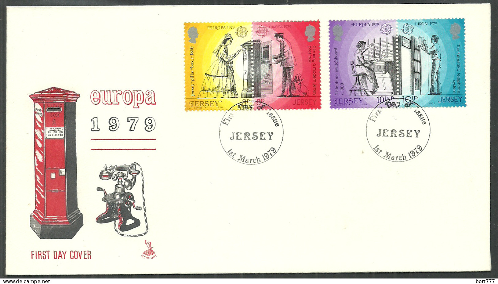 JERSEY 1979 FDC COVER - Europa Cept - Jersey