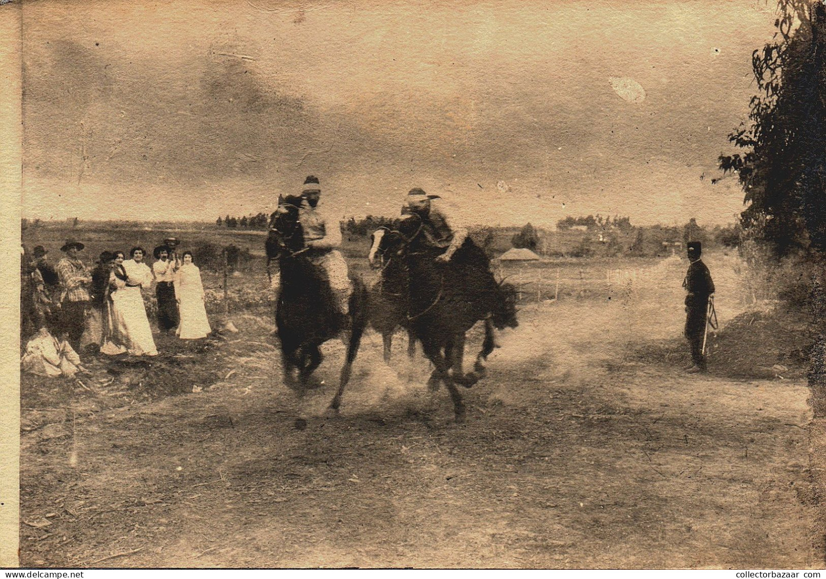 Uruguay Ethnic Gaucho Horse Race Spectacular Ruralia Photo Postcard Probably Strobach - Uruguay