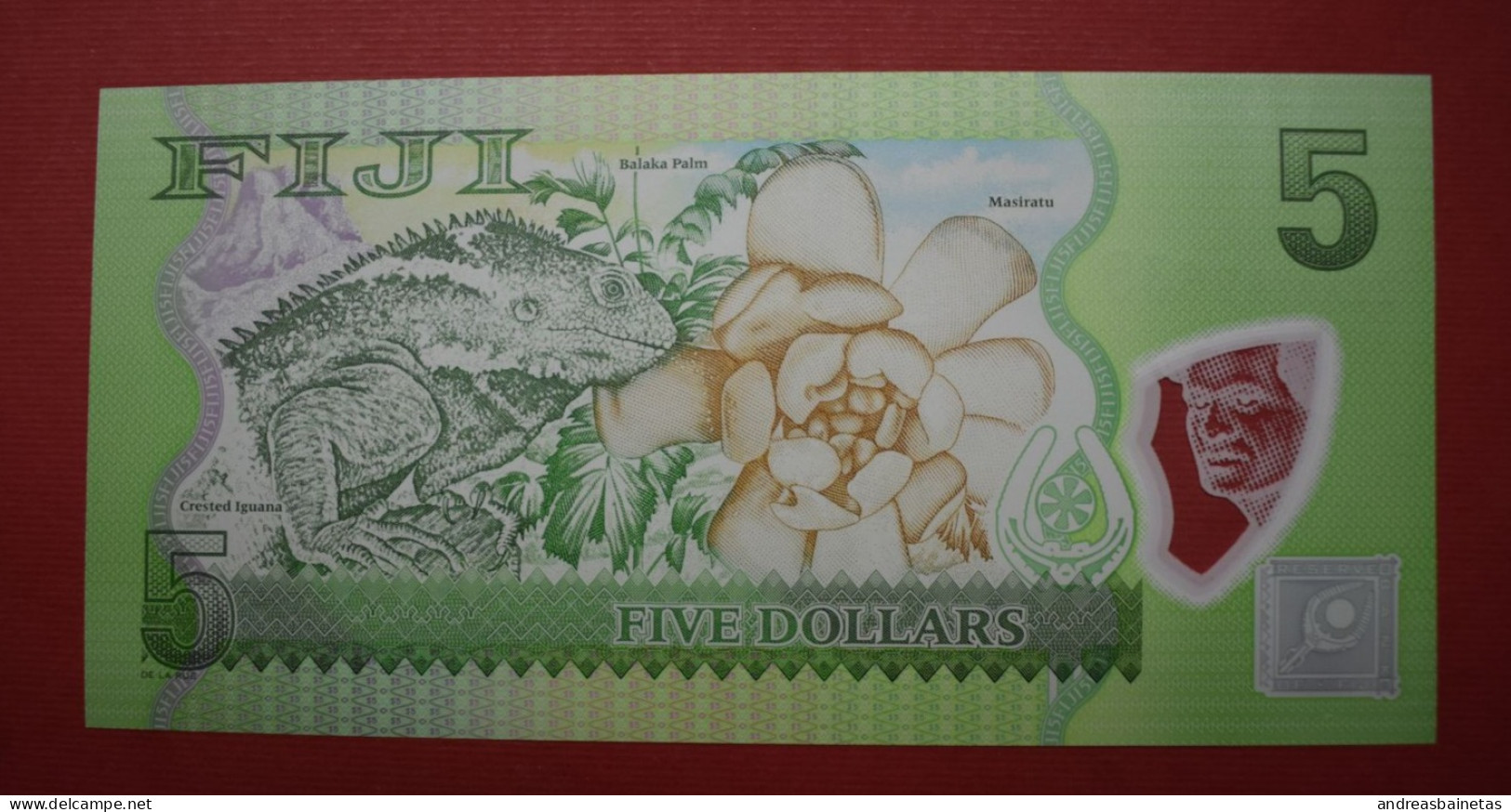 Banknotes  Fiji 5 Dollars P#115r - Replacement Note: Serial # Prefix ZZA - Fiji