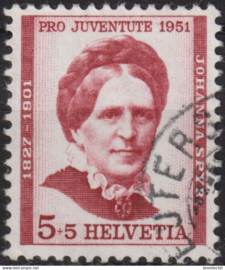1951 Schweiz Pro Juventute ° Zum:CH J138,Yt:CH 512, Mi:CH 561, Johanna Spyri - Used Stamps