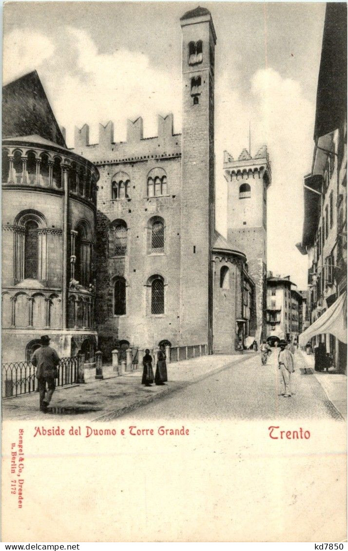 Trento - Abside Del Duomo E Torre Grande - Trento
