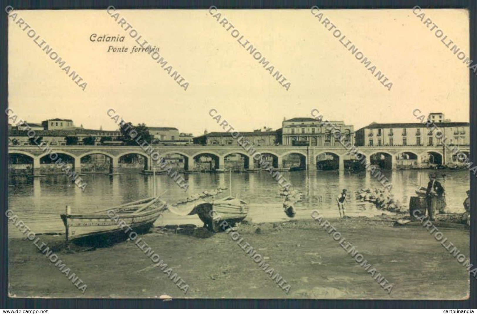 Catania Città Ponte Ferrovia Cartolina ZB8965 - Catania