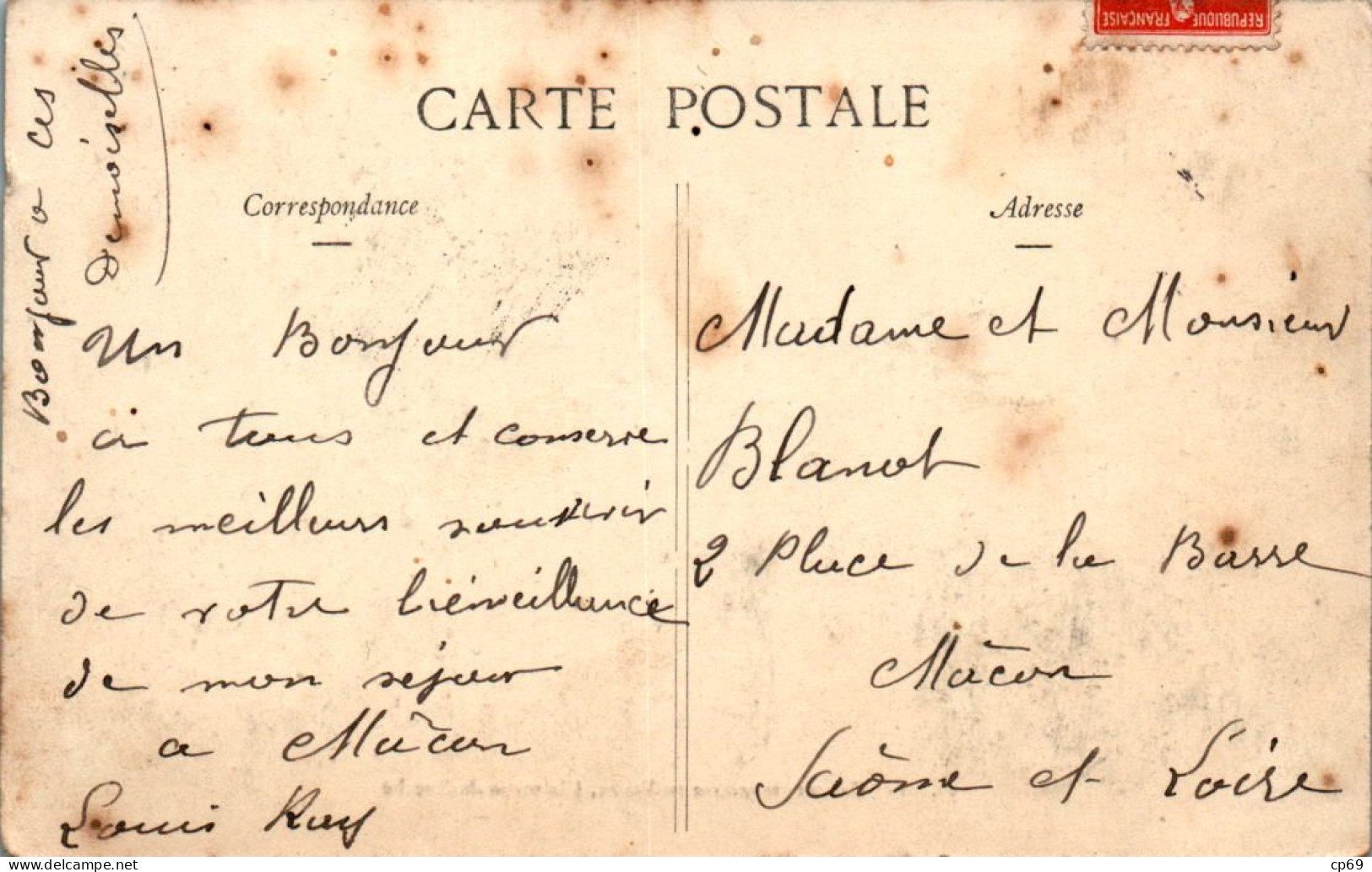 Paris Café Commerce Trade Les Commissionnaires En Veaux à La Sortie Du Marché Market Mercato Cpa Voyagée En 1908 B.E - Cafés, Hotels, Restaurants