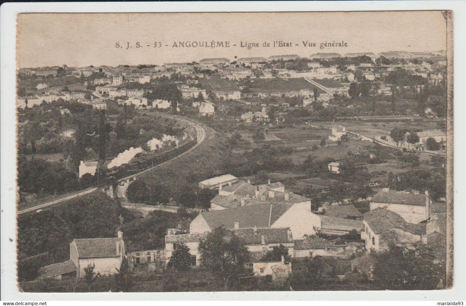 ANGOULEME - CHARENTE - LIGNE DE L'ETAT - TRAIN - VUE GENERALE - Angouleme