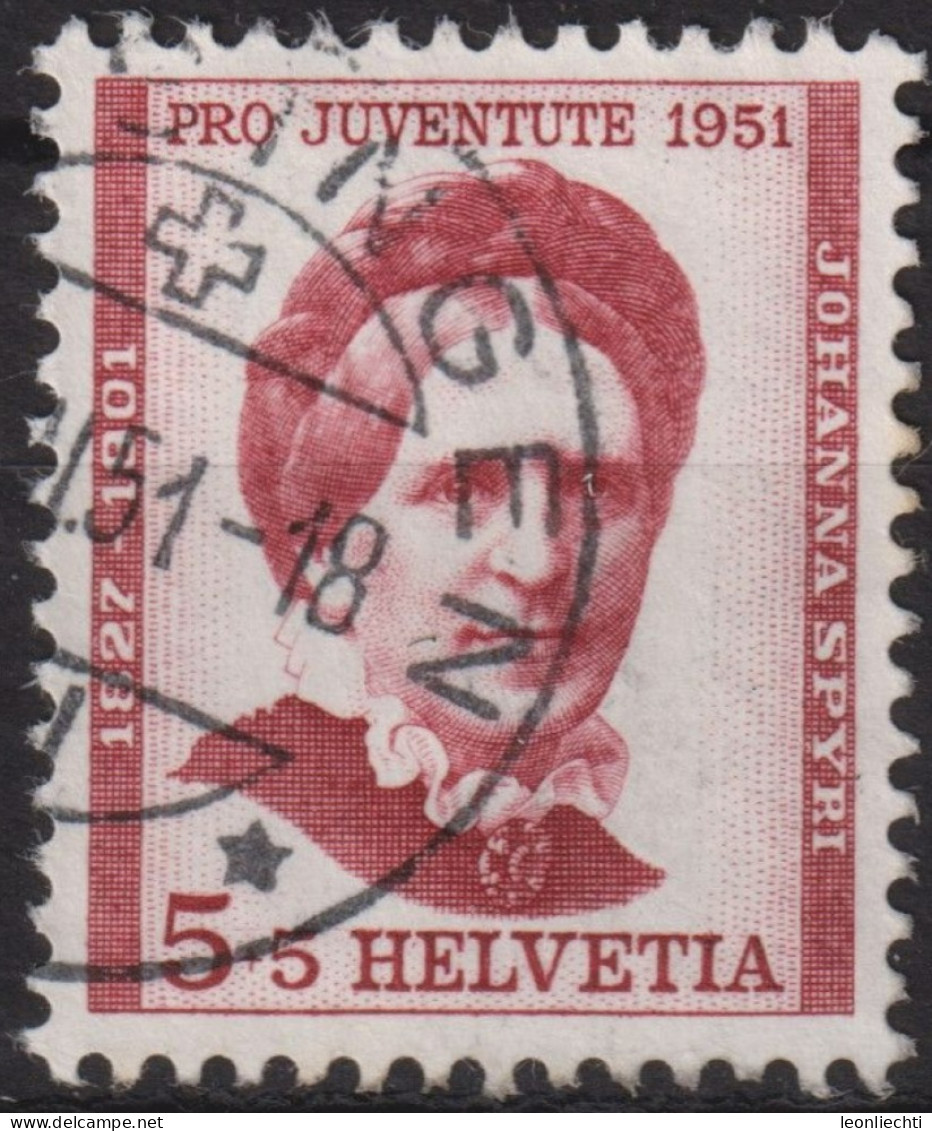 1951 Schweiz Pro Juventute ° Zum:CH J138,Yt:CH 512, Mi:CH 561, Johanna Spyri - Used Stamps