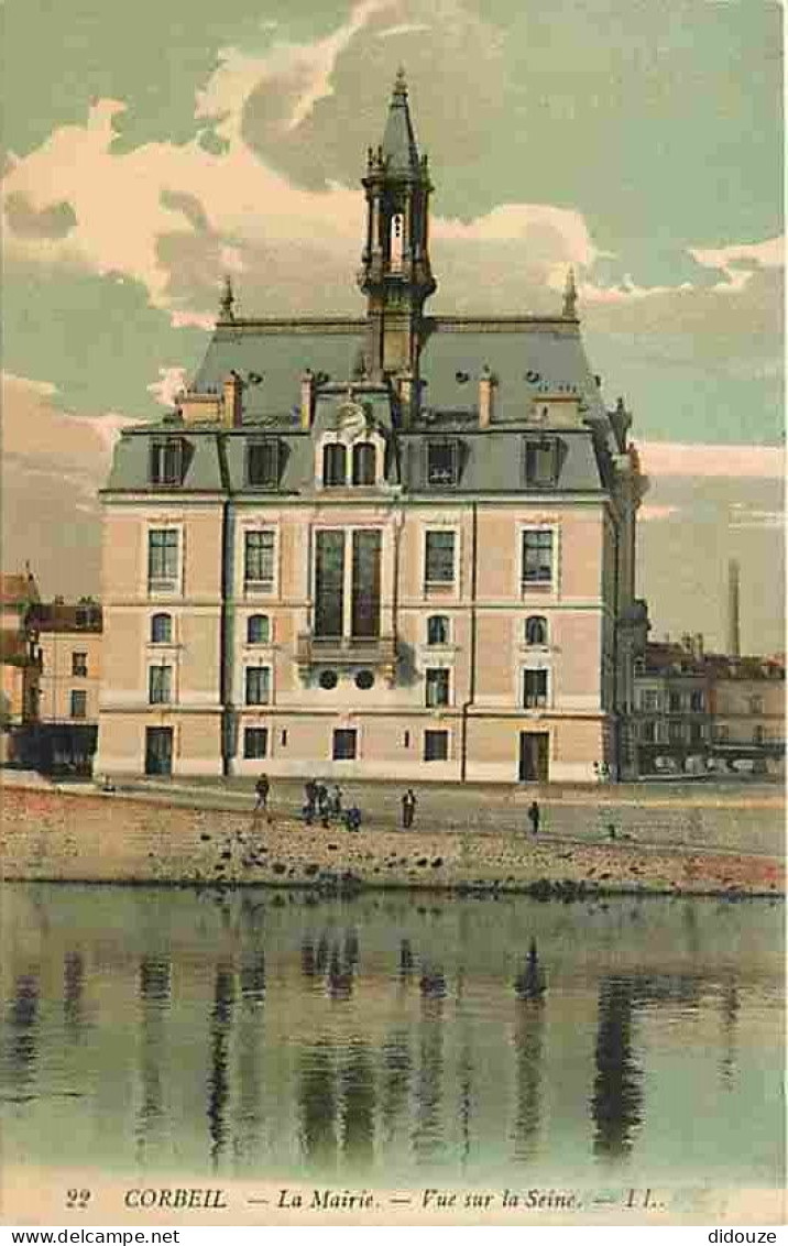 91 - Corbeil - La Mairie - Vue Sur La Seine - Colorisée - Carte Neuve - CPA - Voir Scans Recto-Verso - Corbeil Essonnes