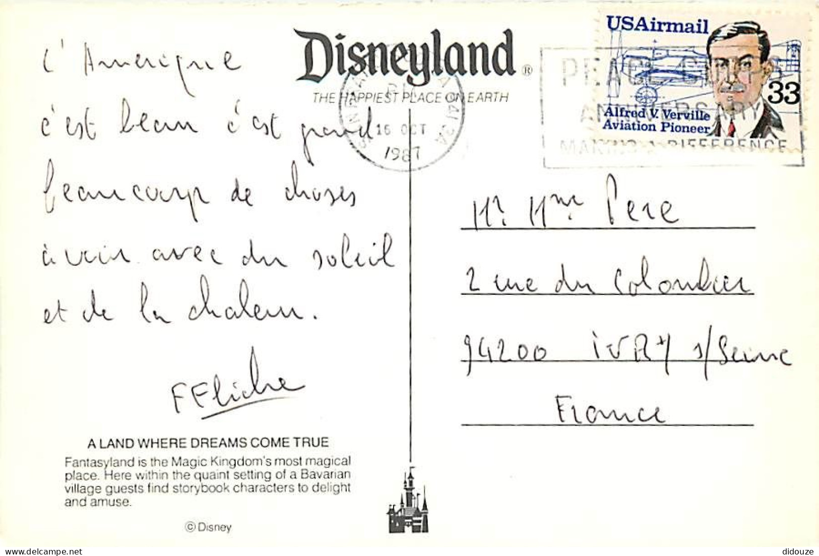 Parc D'Attractions - Disneyland Anaheim - Fantasyland - CPM - Voir Scans Recto-Verso - Disneyland