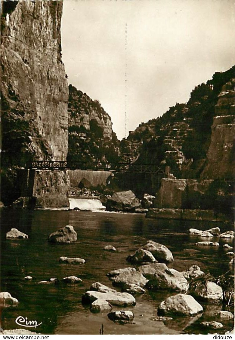 04 - Alpes De Haute Provence - Gorges Du Verdon - Passerelle Sur Le Verdon - Un Coin Des Gorges - Carte Dentelée - CPSM  - Other & Unclassified