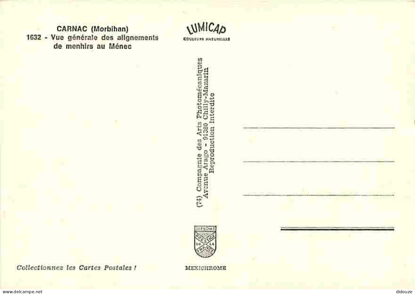 56 - Carnac - Les Alignements Mégalithiques Du Ménec - Carte Neuve - CPM - Voir Scans Recto-Verso - Carnac