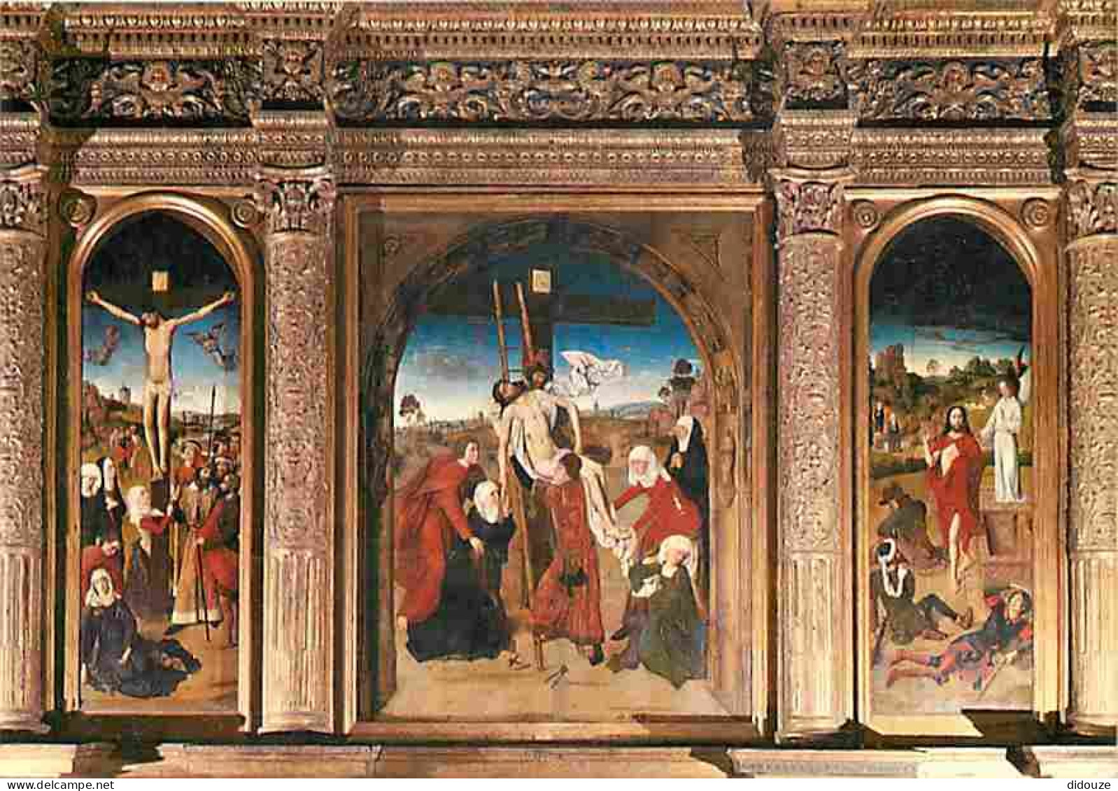 Art - Peinture Religieuse - Granada - Triptyque De Dierick Bouts - Voir Timbre - CPM - Voir Scans Recto-Verso - Paintings, Stained Glasses & Statues