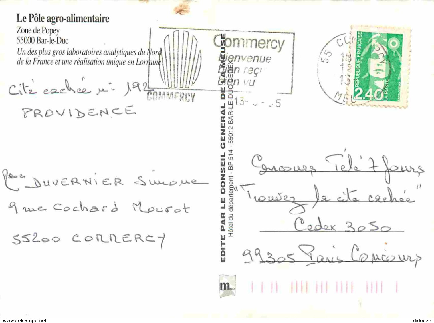 55 - Bar Le Duc - Le Pôle Agro-alimentaire - Zone De Popey - CPM - Voir Scans Recto-Verso - Bar Le Duc