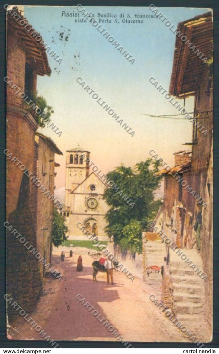 Perugia Assisi PIEGHINA ABRASA Cartolina ZB8529 - Perugia