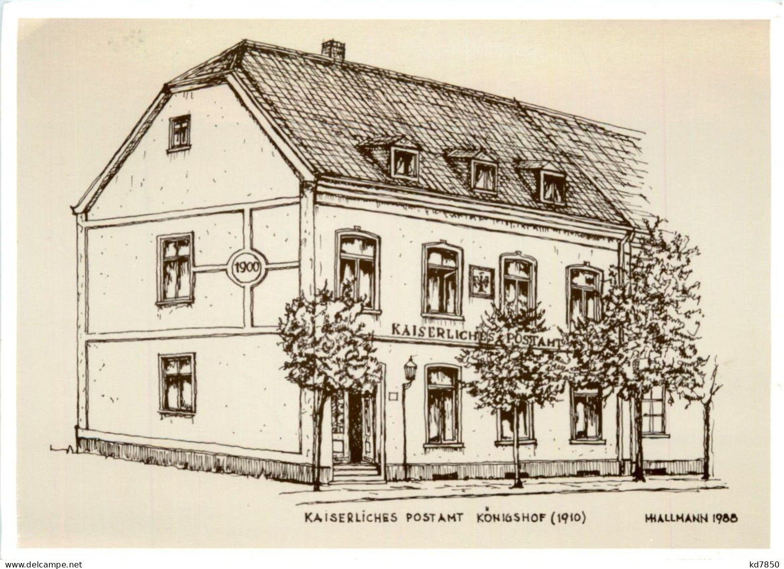 Königshof - Kaiserliches Postamt - Krefeld