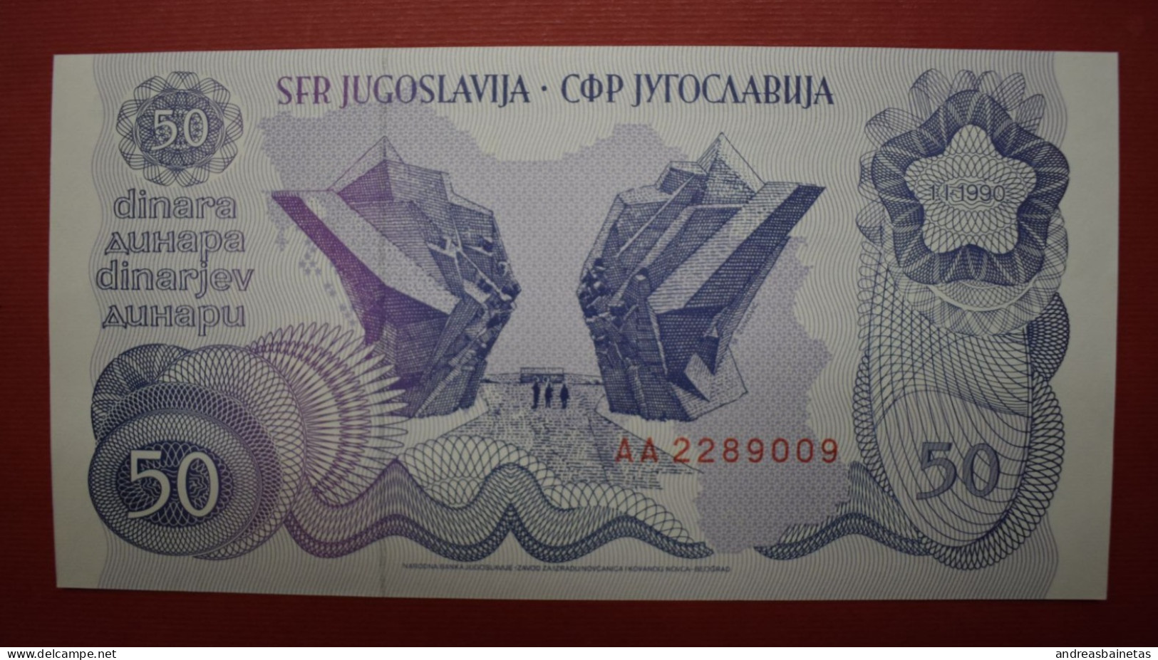 Banknotes Yugoslavia 50 Dinara 1.1. 1990 UNC - Yugoslavia