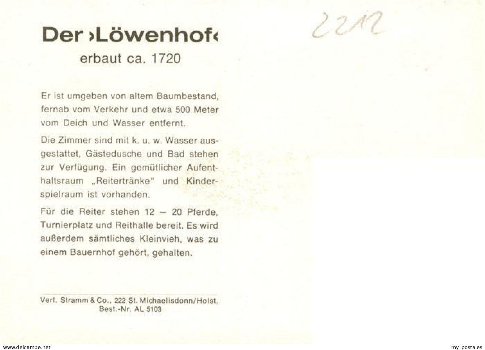 73884781 Muehlenstrassen Reitstall Loewenhof Restaurant Zimmer Reithalle Muehlen - Brunsbuettel