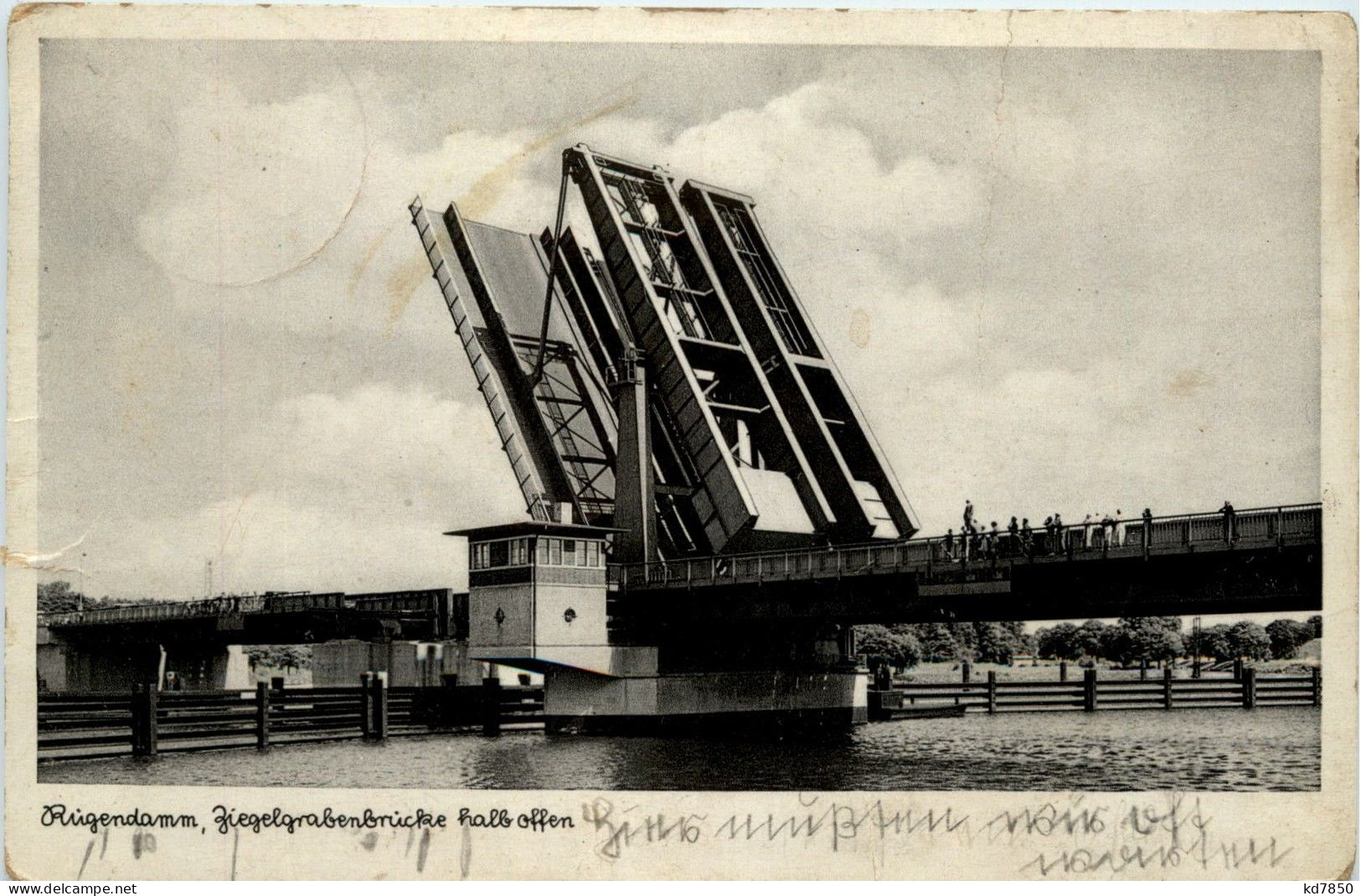 Rügendamm, Ziegelgrabenbrücke Halb Offen - Rügen