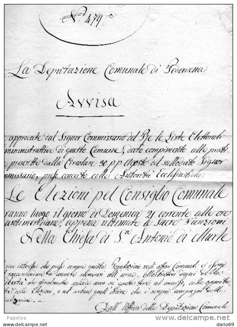 1866 LETTERA - Documents Historiques