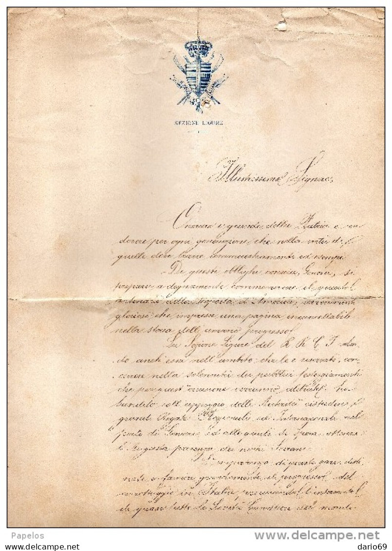 1894 ROWING CLUB ITALIANO - SEZIONE LIGURE - Documents Historiques