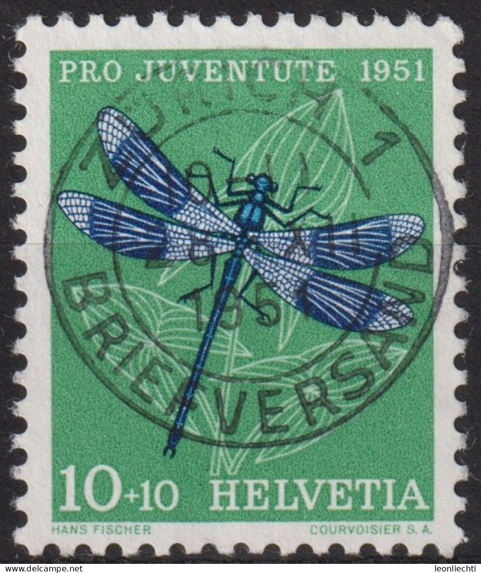 1951 Schweiz Pro Juventute ° Zum:CH J139,Yt:CH 513, Mi:CH 562, Wasserjungfer, Insekten - Used Stamps